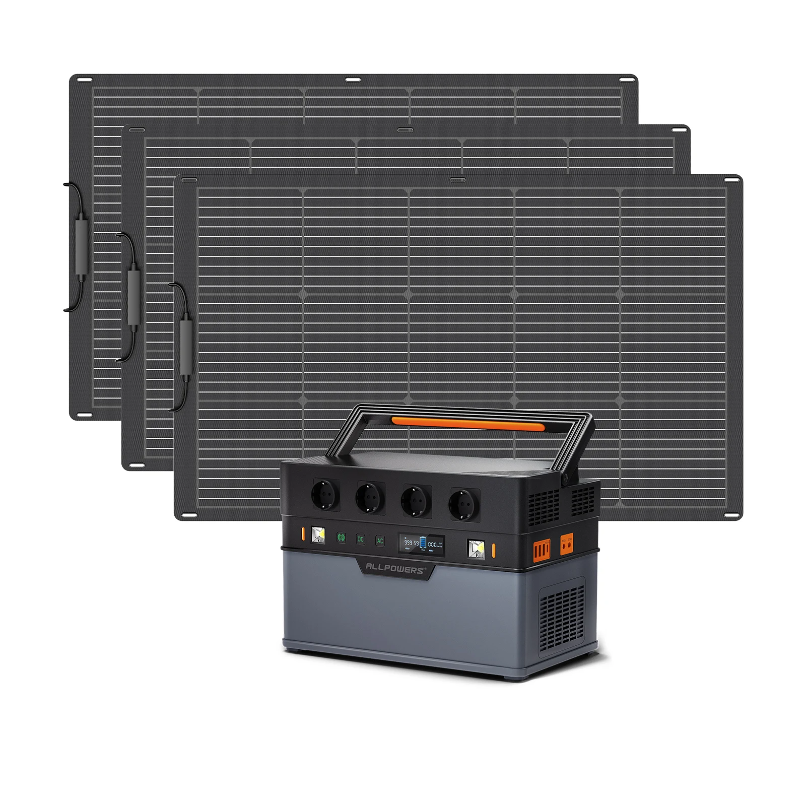 Allpowers Powerstation Portatile 1092Wh,110V / 230V Generatore Solare Mit Solarpanel 100W 200W 300W Centrale Elettrica Da Balcone Per Il Campeggio