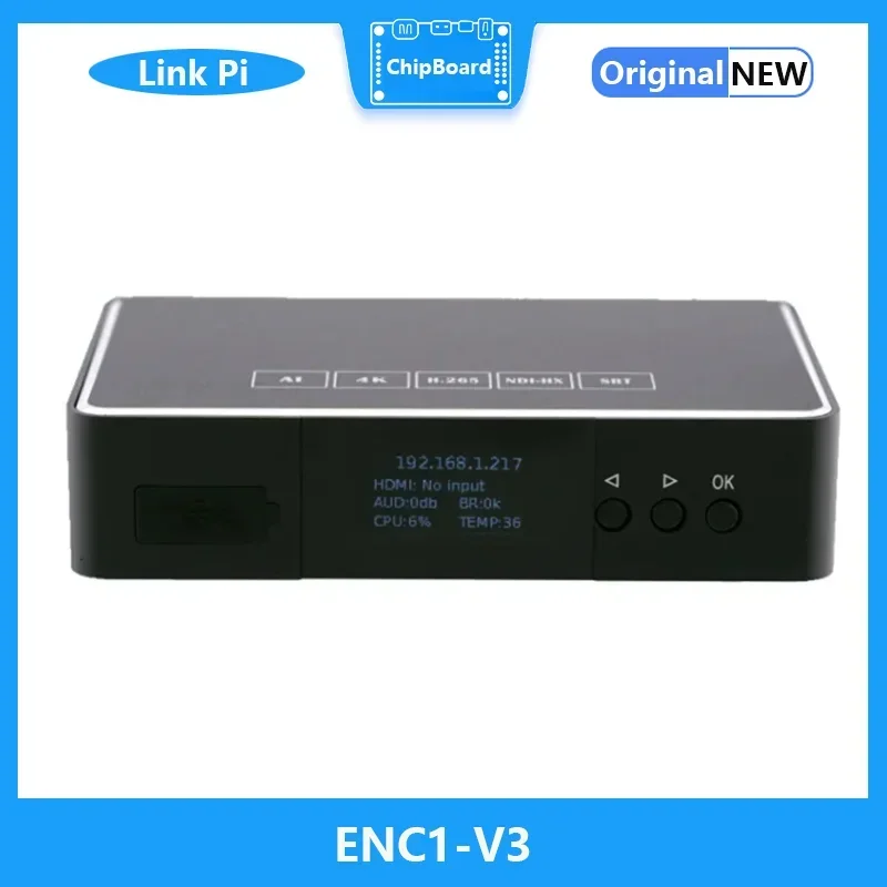 Link Pi Enc1-V3 Encoder Hdmi Decodificatore Ndi 4K 1080P Srt Rtsp/Rtmp/Http/Hls H265 Trasmissione In Diretta Emmc Da 8Gb