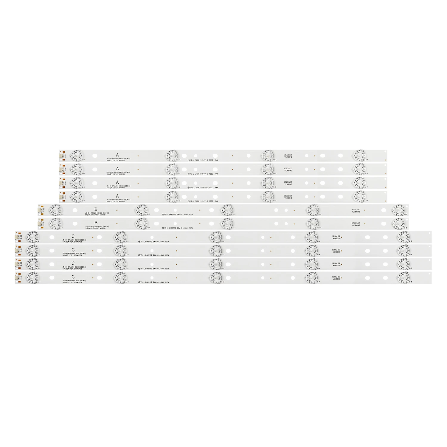 Striscia Di Retroilluminazione A Led 10 Pezzi Per Akai Aktv551 Aktv5512Ts Js-D-Jp5520-A41Ec B51Ec C51Ec (60416) Ms-L0956-L M R Ys_Le469119