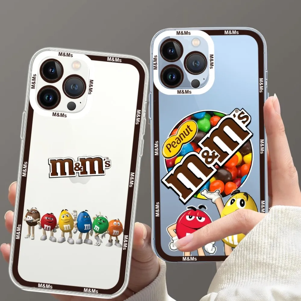 Custodia Per Telefono M-M & Ms-S C-Chocolate Per Samsung S20 S21 S22 S23 Ultra Plus S10 Custodia Trasparente Per Bordi