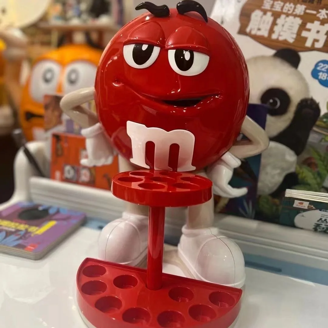 Cartoon M & Ms Storage Desktop Decoration M Bean Man Sculpture Pet Feeder Bowl Holder Egg Coffee Cosmetics Storage Rack Home Decor