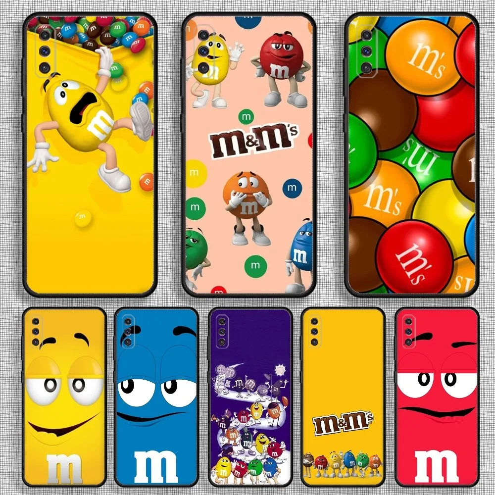 Custodia Per Telefono M-M & Ms-S C-Chocolate Per Samsung S23,23,22,30,21,10,9,Note20 Ultra,Lite,Ultra,5G,Plus,Fe, Custodia Morbida Nera