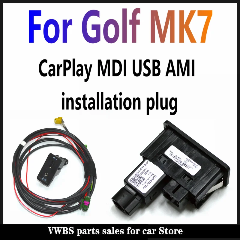 Per Vw Golf 7 Mk7 Carplay Mdi Usb Ami Installa Spina Presa Interruttore Pulsante Cablaggio 5 G0 035 222 F Muslimah 5 G0 035 222 E