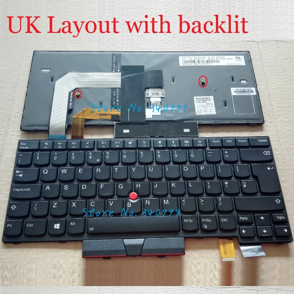 Nuova Tastiera Uk Originale Per Lenovo T470 Sn20P41789 Con Tastiera Uk Retroilluminata