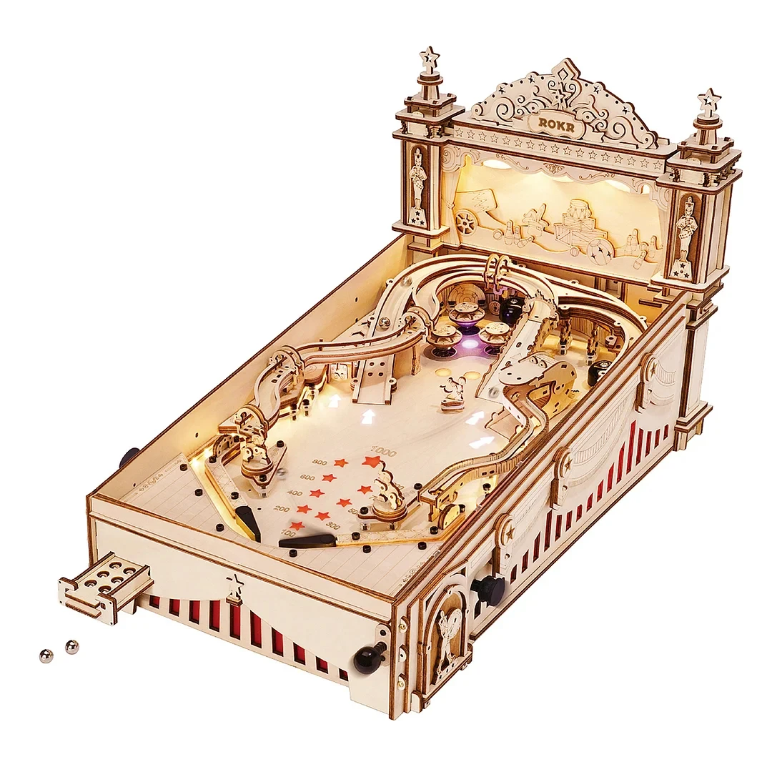 Robotime Rokr Flipper 3D Puzzle In Legno Divertente Gioco Da Tavolo Eg01
