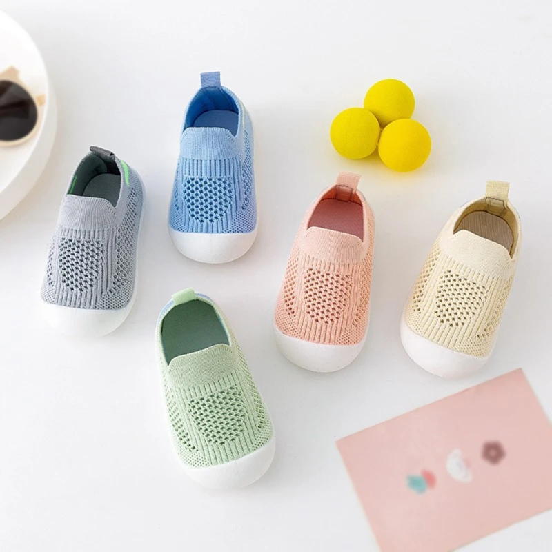 Primavera Estate Nuove Scarpe Da Bambino Maglia Maglia Traspirante Bambino Ragazze Ragazzi Slip-On Casual Sneakers Bambino Bambino Antiscivolo Prewalk