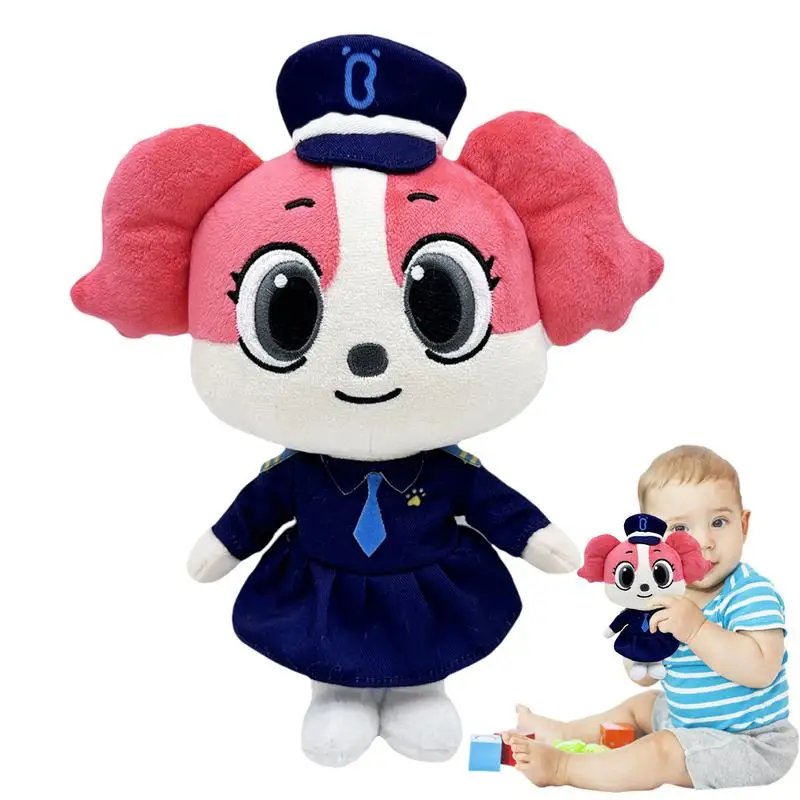 Anime Sheriff Labrador Dog Peluche Security Brighter Labrador Wolf Dog Cartoon Doll Boys Girls Soft Peluche Regalo Per Bambini