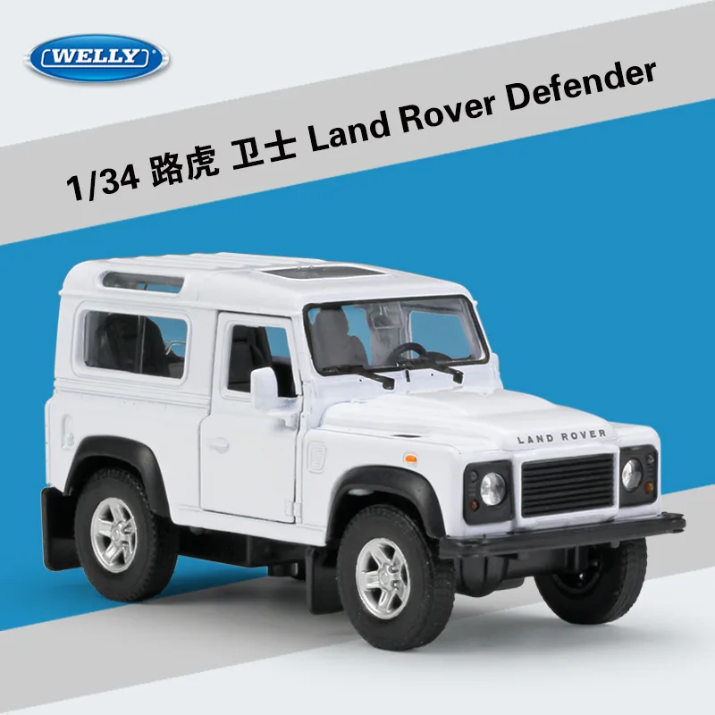 Welly 1:34 Land Rover Defender High Simulation Diecast Car Metal Alloy Model Car Children'S Toys Collection Gifts B27
