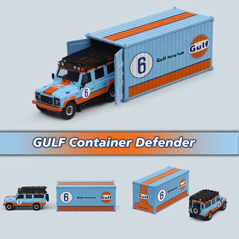 Cool Art 1:64 Gulf Defender Container Packaging Diecast Diorama Car Model Collection Miniature Carros Toys