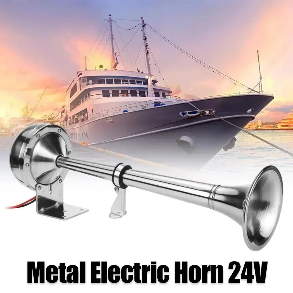 125Db Single Tromba Car Electric Air Horn 12V 24V Compressore Per Trombe D'Aria Per Camion Rimorchio Camion Treno Barca Marine Rv Suv