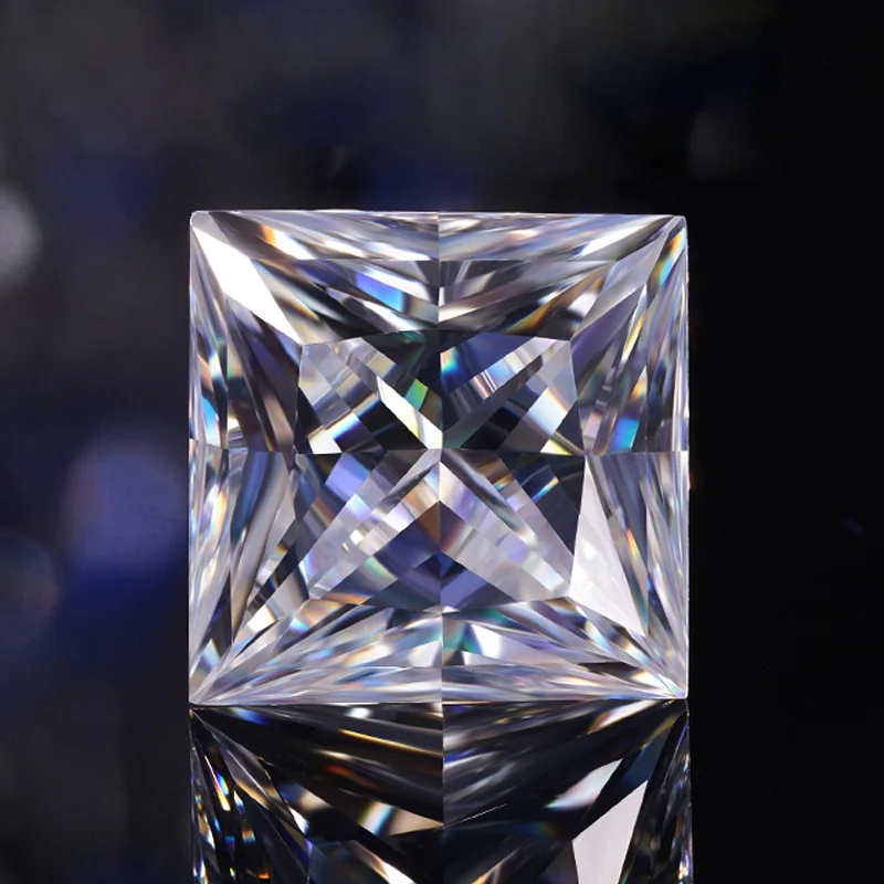 Real Princess Cut Moissanite Diamond 10Ct Gemme Sciolte Supera Il Test Del Diamante Pietre Preziose Certificate Infinity Moissanita Gems