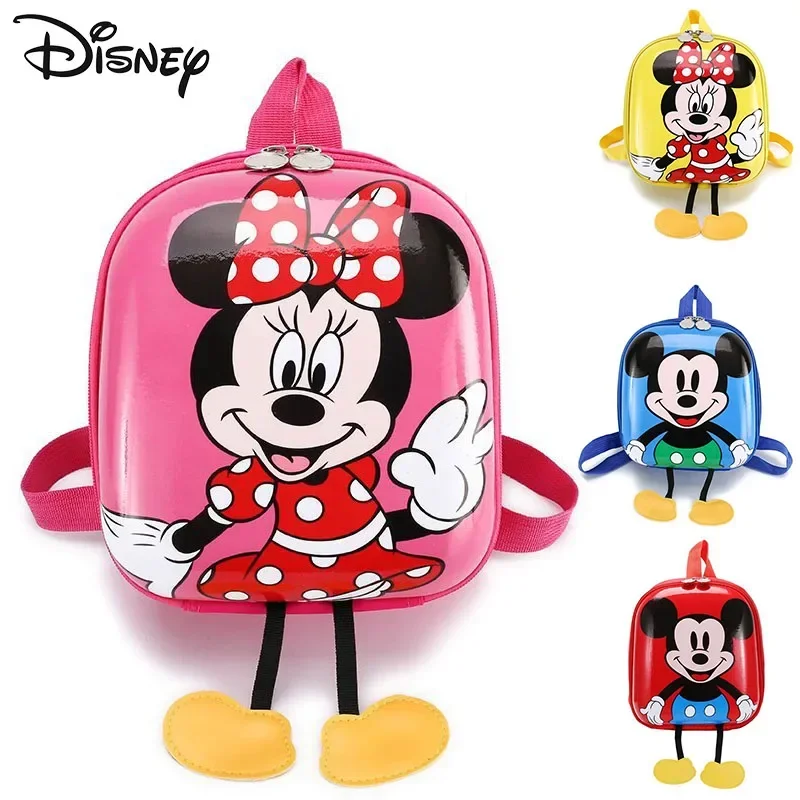 Disney Mickey Mouse Cute Hard Shell Zaini Anime Figure Mickey Minnie Bags Kindergarten Boy Girl School Bag Bambini Mini Bag