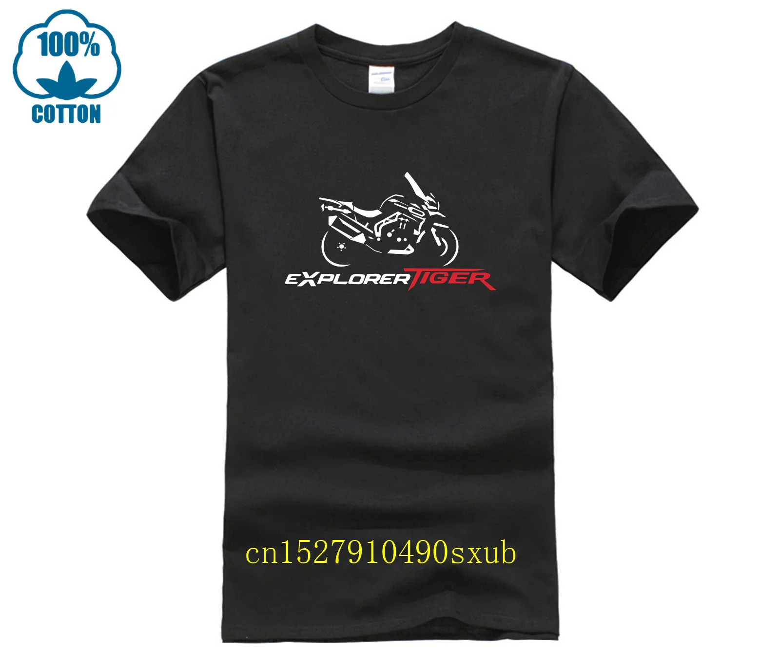 Deviente Uomo T Shirt T Shirt Bianca Magliette Nero Tee Bikeer Triumph Tiger Explorer T-Shirt Da Uomo