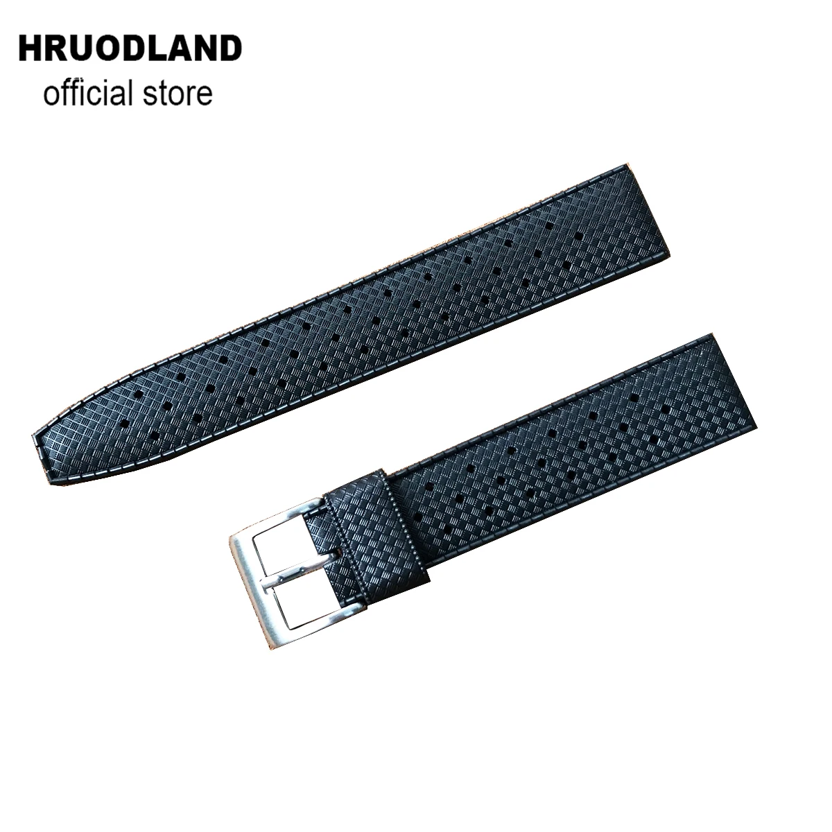 Hruodland Tropic Rubber Watch Strap 20Mm Per S-Eiko Srp777J1 New Watch Band Diving Braccialetto Impermeabile Colore Nero