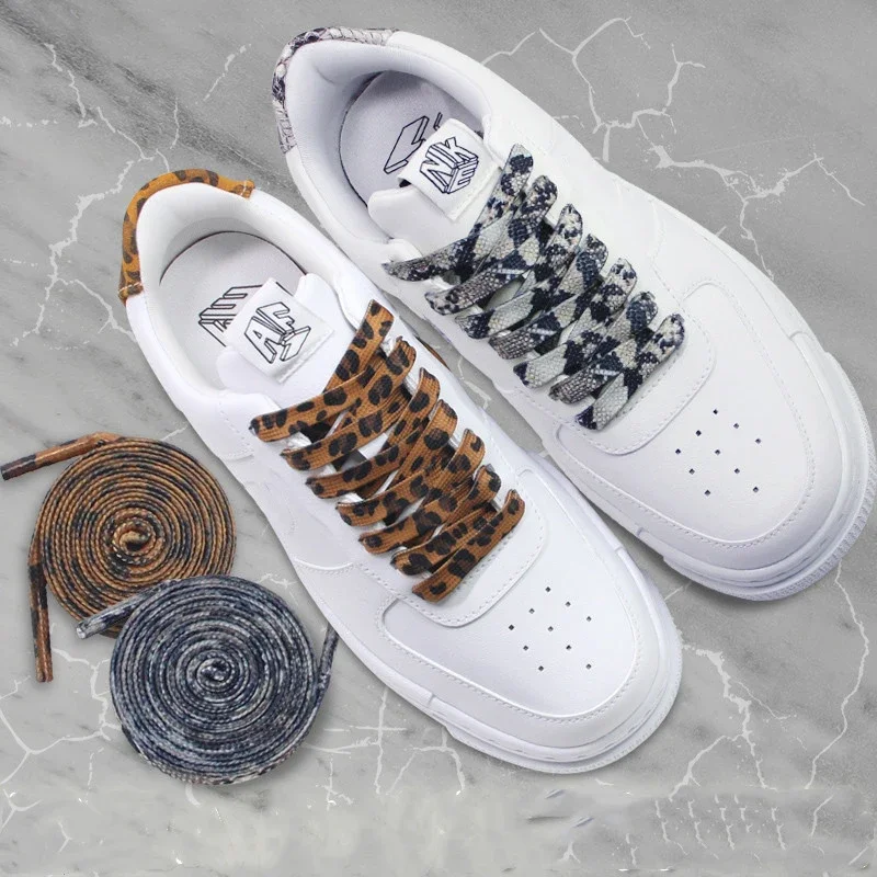 New Animal Patten Sneakers Canvas Shoe Lace I Più Nuovi Lacci Classici Con Stampa Leopardata Lacci Piatti Leopardati Zebra Tiger Snake