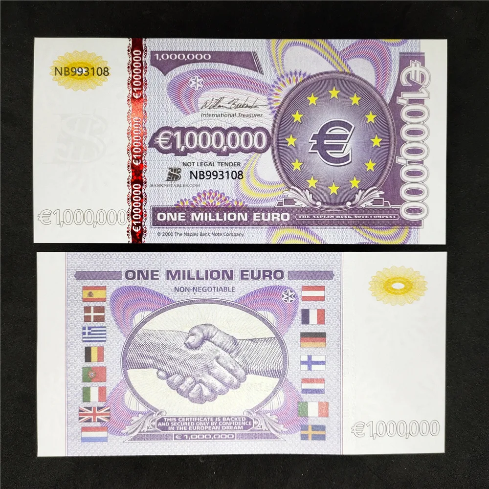 5/10 Pezzi Copia Un Milione Di Banconote In Euro Euro Non In Valuta Billetes Banconote Da Collezione Denaro Di Carta