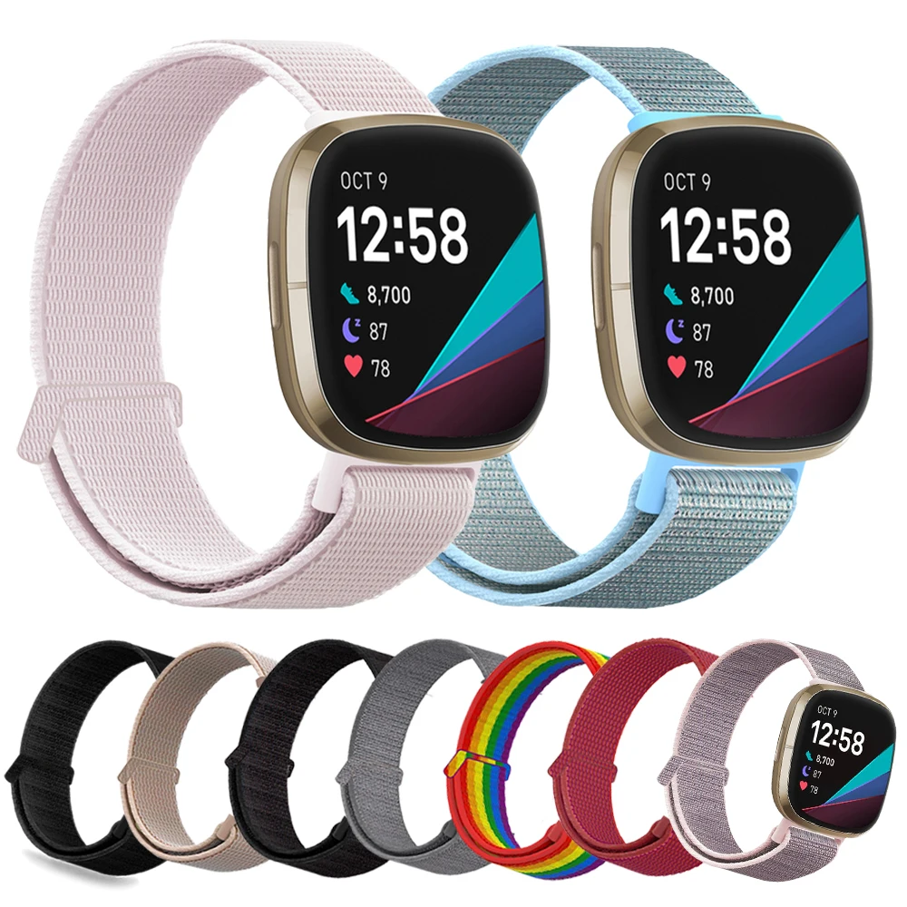 Cinturino In Nylon Per Fitbit Versa 4/3 Smart Watch Cinturino Sportivo Traspirante Regolabile Morbido Per Cinturino Fitbit Versa 4 Sense2