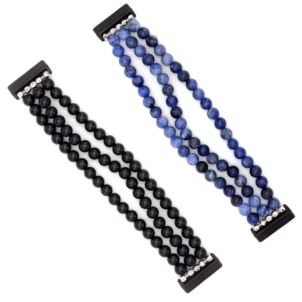 Braccialetto Per Fitbit Versa 4/Versa 3/Sense 2/Sense Bands For Women Wristband Handmade Fashion Elastic Beadeds Strap Sostituzione