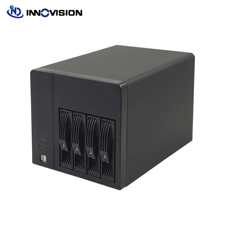 2023 Nuovo Hot-Swap Nas Storage Server Chassis Ipfs Miner 4 Drive Bays 6Gb Sata Backplane Supporto Scheda Madre Mini-Itx