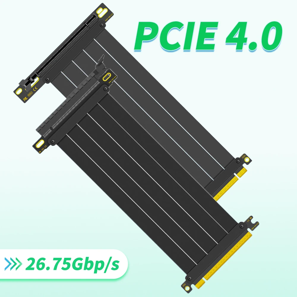Presa Universale A 90 Gradi Ultra Pci-E 4.0 X16 Riser Cable [Rtx4090 Rx6950Xt X570 B550] Extender Pci Express Gen4 A Montaggio Verticale