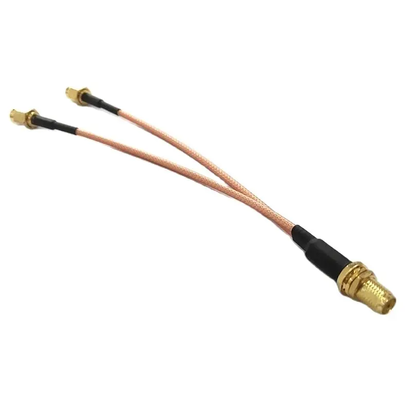 Sma Femmina Dado A 2X Sma Maschio Spina Y Tipo Splitter Combinatore Cavo Pigtail Rg316 15Cm 6 "Per Router Wifi