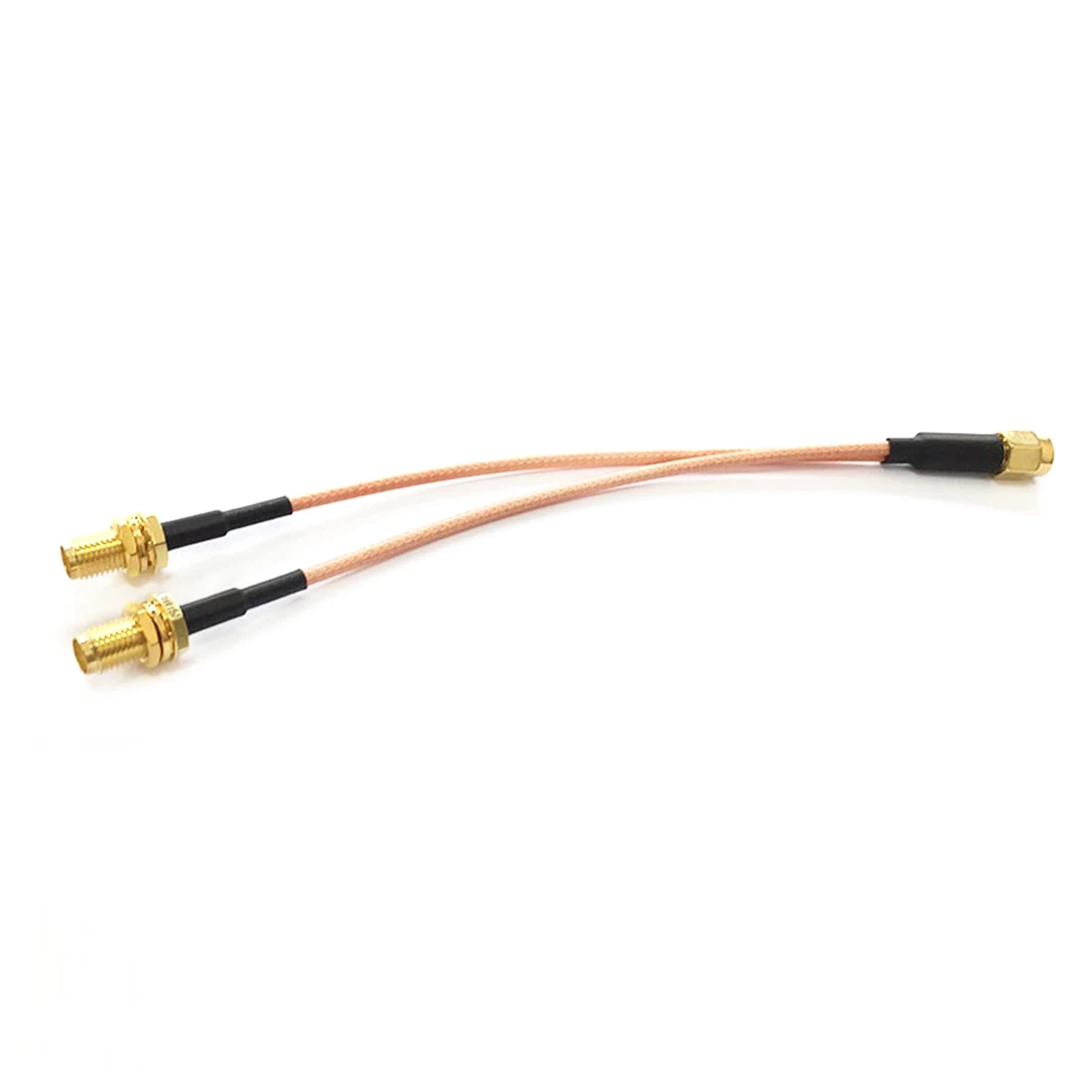 Sma Maschio A 2X Sma Femmina Dado Tipo Y Splitter Combinatore Cavo A Spirale Rg178 15Cm 6 "Per Router Wifi