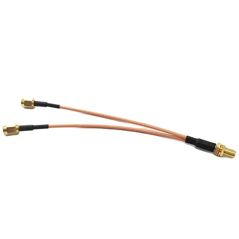 Sma Femmina Dado A 2X Rp Sma Plug Y Tipo Splitter Combinatore Cavo Pigtail Rg316 15Cm 6 "Per Router Wifi