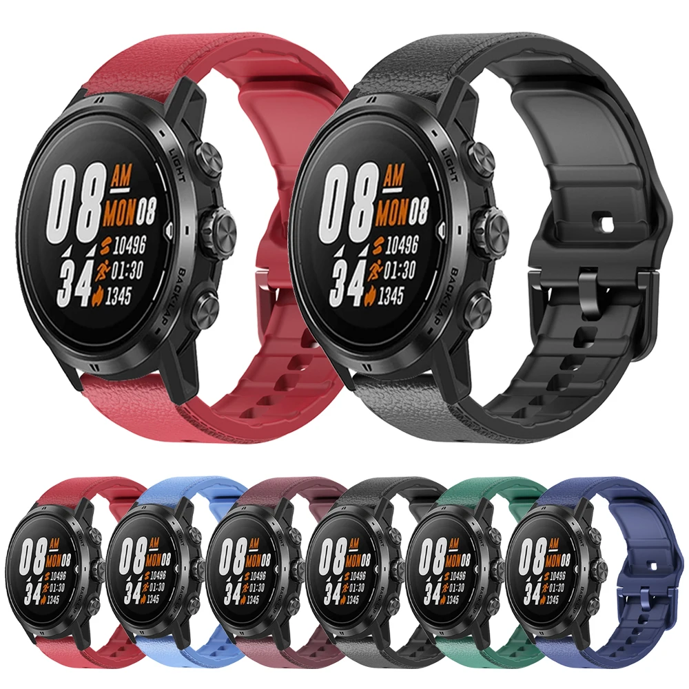 Wrist Strap For Coros Apex Pro/Apex 46Mm 42Mm Watchband For Coros Pace 2 Leather Pattern Silicone Bracelet 20Mm 22Mm Band Belt