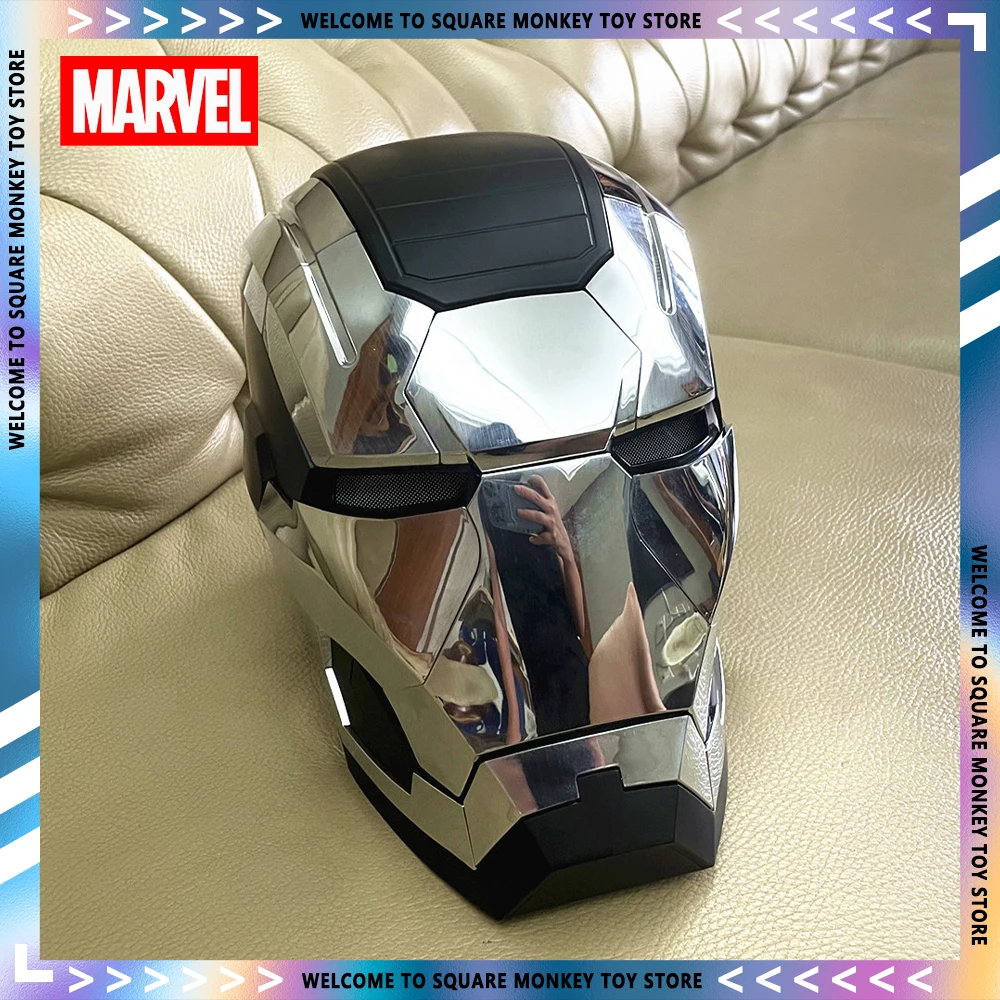 Avengers Iron Man Mk5 War Machine Helmet Cosplay 1:1 Electric Open Close Cinese Inglese Voce Telecomando Giocattolo Regalo Di Natale