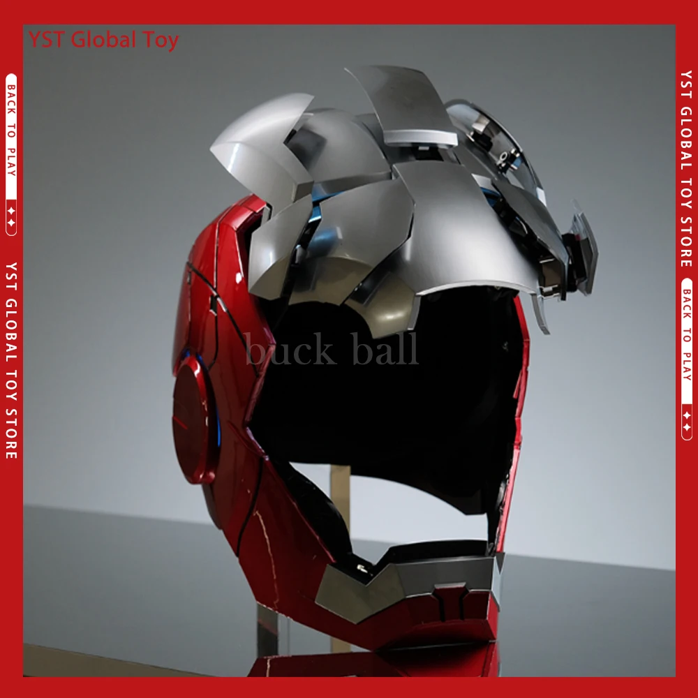 Mk5 Iron Man Helmet War 1:1 Machine Avengers Cosplay Electric Open Close English Voice Remote Control Toy Regalo Di Natale
