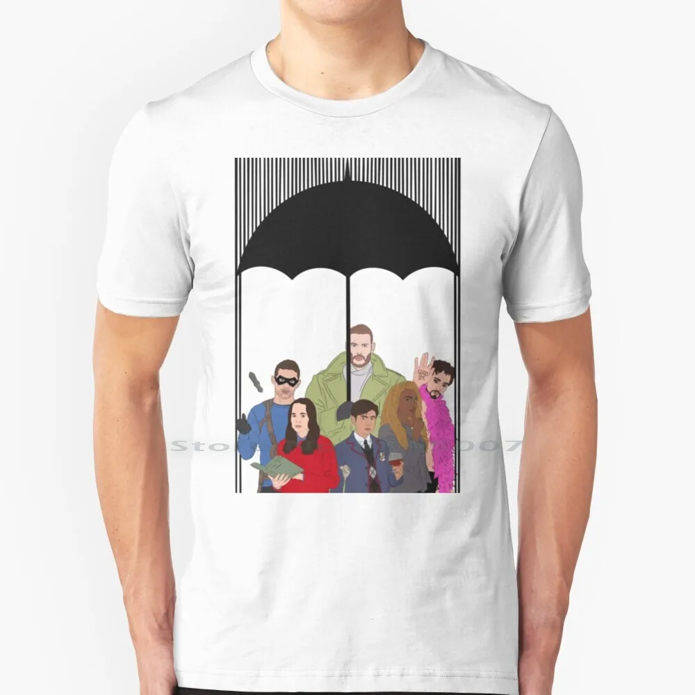 The Five T Shirt 100% Cotone Five Umbrella Academy Super Heroes Netflix Bradley Way Big Size 6Xl Tee Gift Fashion