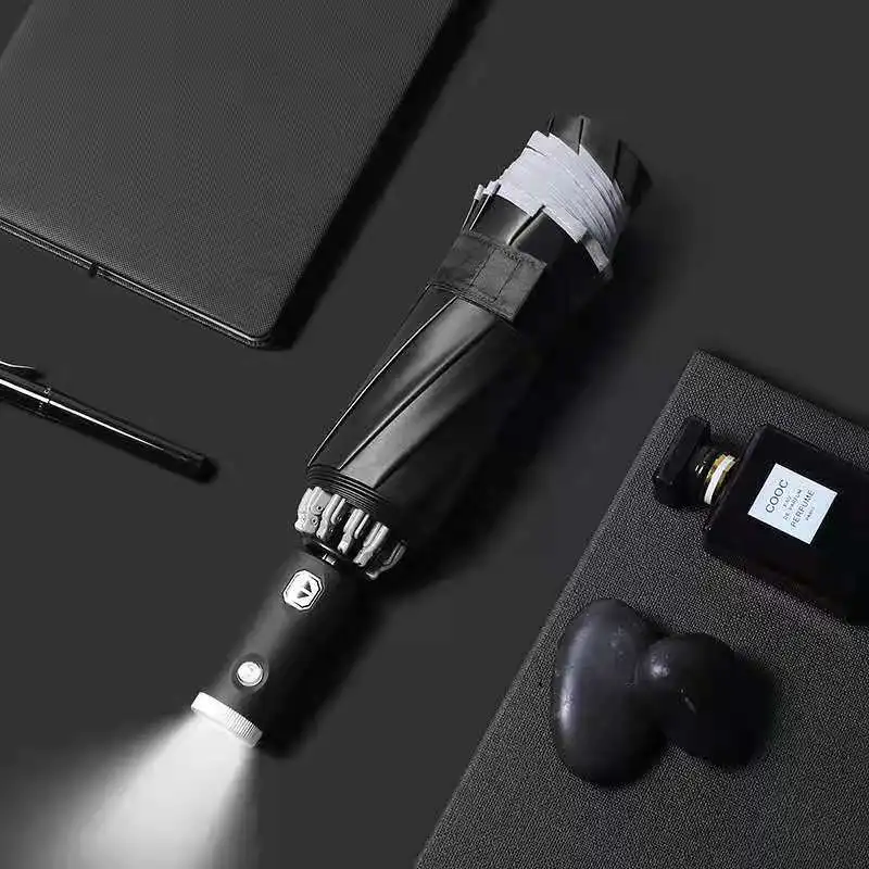 Ombrelli Grandi Ombrellone Ombrello Automatico Ombrello Anti-Uv Con Striscia Riflettente Led Light Umbrella Academy Lighting Umbrella