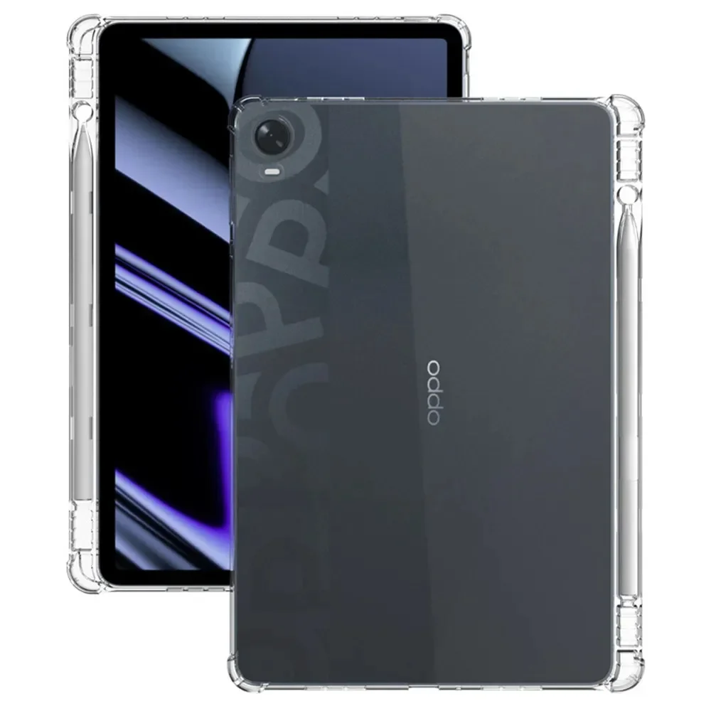 Per Oppo Pad 11 2022 Airbag In Silicone Trasparente Cover Pen Slot Funda Con Stilo Pen Slot Holder Custodia Protettiva Trasparente Shell