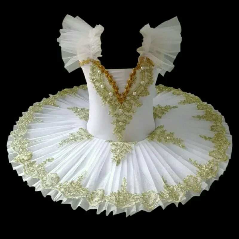 Costume Da Ragazza Ballet Swan Lake Costume Professionale A Canotta Con Gonna Ballerina Dancewear Fairy Princess Tutu Dress