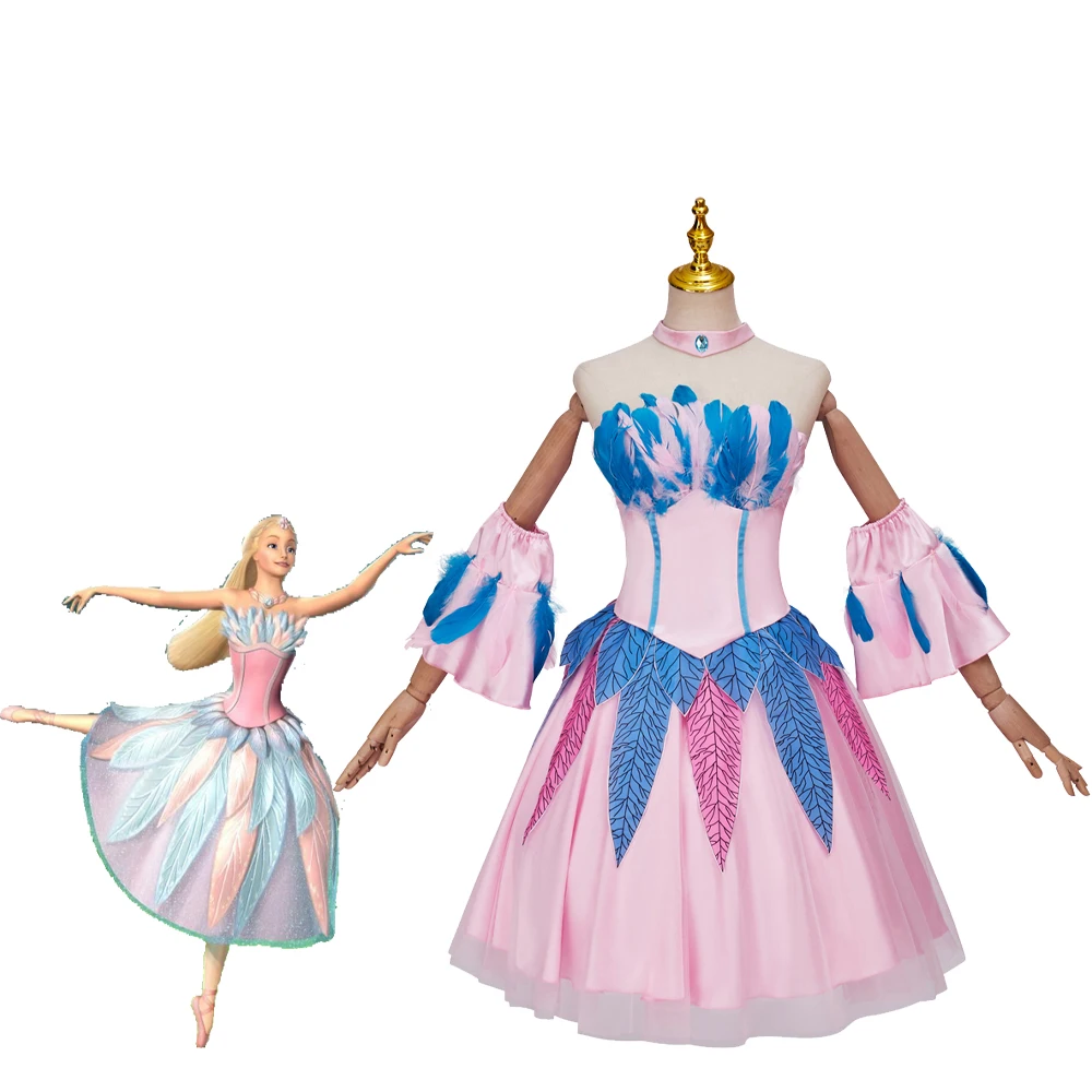 Odette Costume Cosplay Swan Lake Princess Dresses Odette Feather Dresses Women Prom Party Gown Halloween Carnival Party Clothes