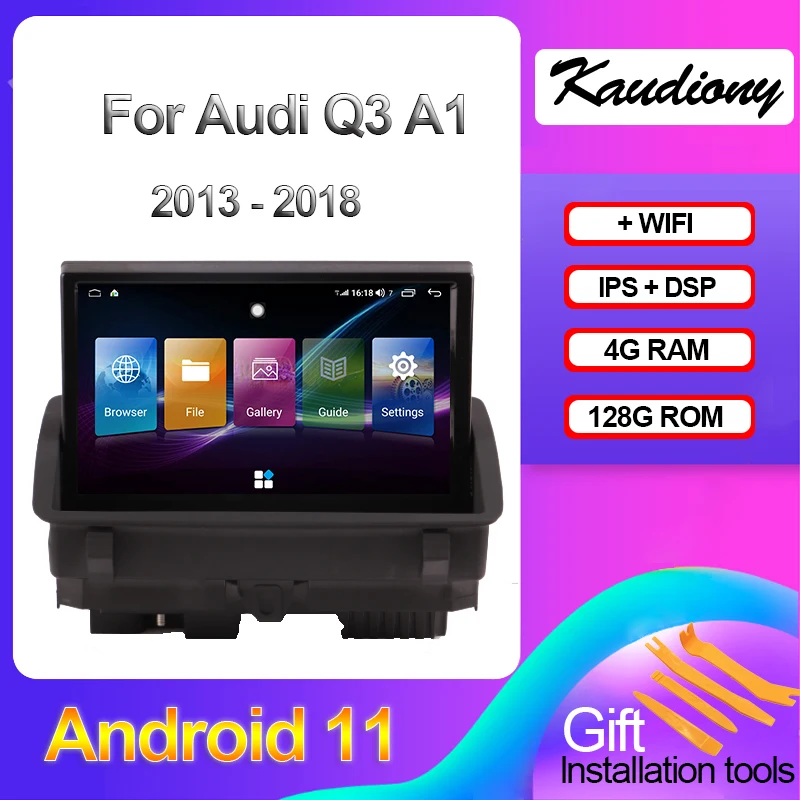 Kaudiony Android 11 Per Audi Q3 A1 Autoradio Gps Navigazione Auto Dvd Lettore Multimediale Stereo 4G Dsp Video 2013-2018