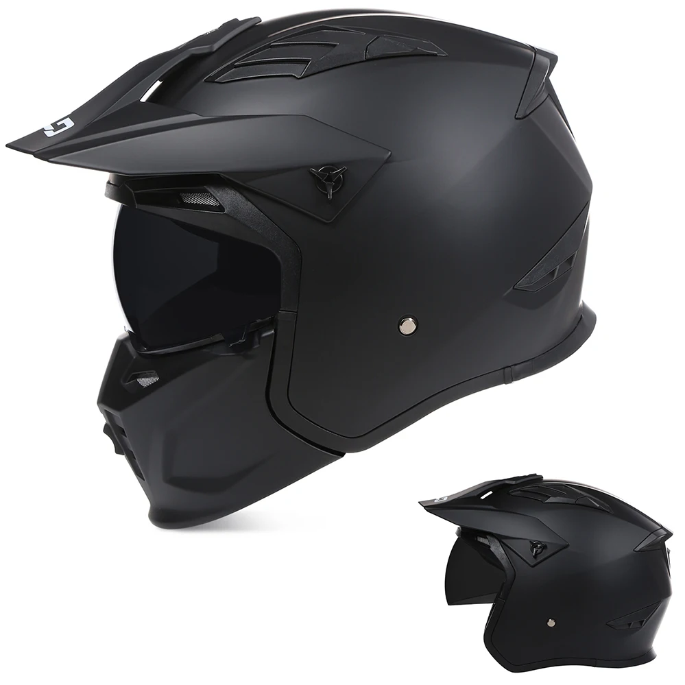 Casco Integrale Modulare Personalità Fuoristrada Mento Intercambiabile Cascos Para Moto 3/4 Open Face Vintage Dirt Bike Cascos Dot Ece