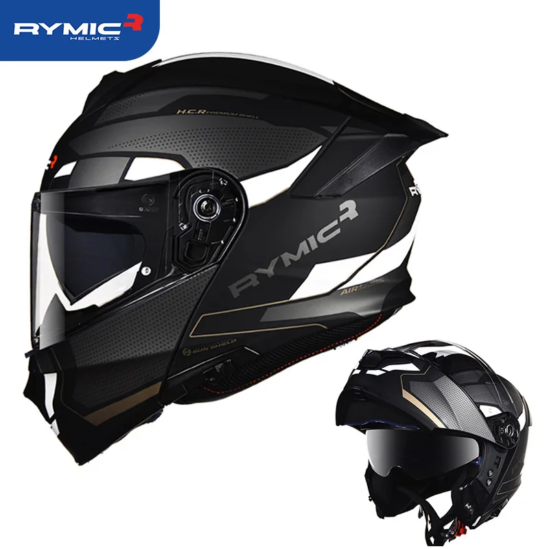 Rymic Flip Up Casco Moto Modulare Integrale Moto Casco Casco Moto Accessori Moto