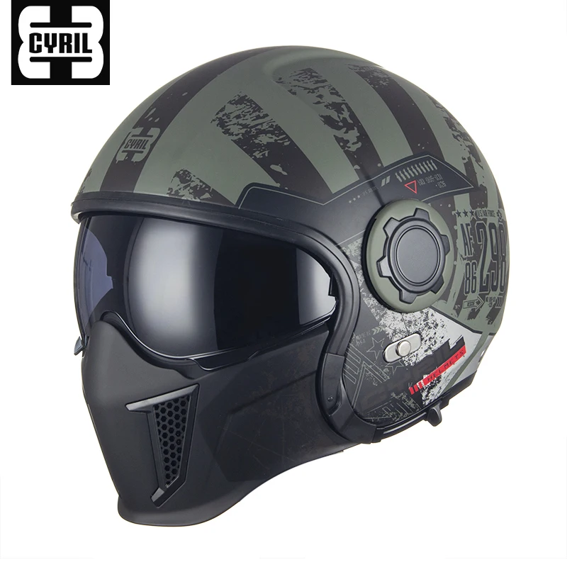 Personalità Casco Integrale Modulare Fuoristrada Mento Intercambiabile Cascos Para Moto 3/4 Open Face Vintage Dirt Bike Cascos Dot Ece