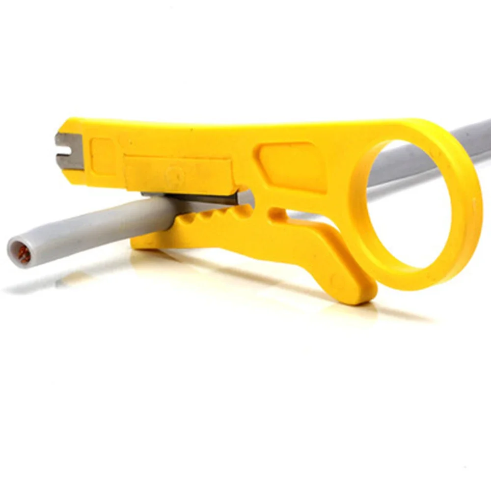 1Pc Mini Pocket Portable Wire Stripper Knife Crimper Pinze Strumento Di Crimpatura Spelafili Tagliafili Crimpatrice Parti Di Utensili