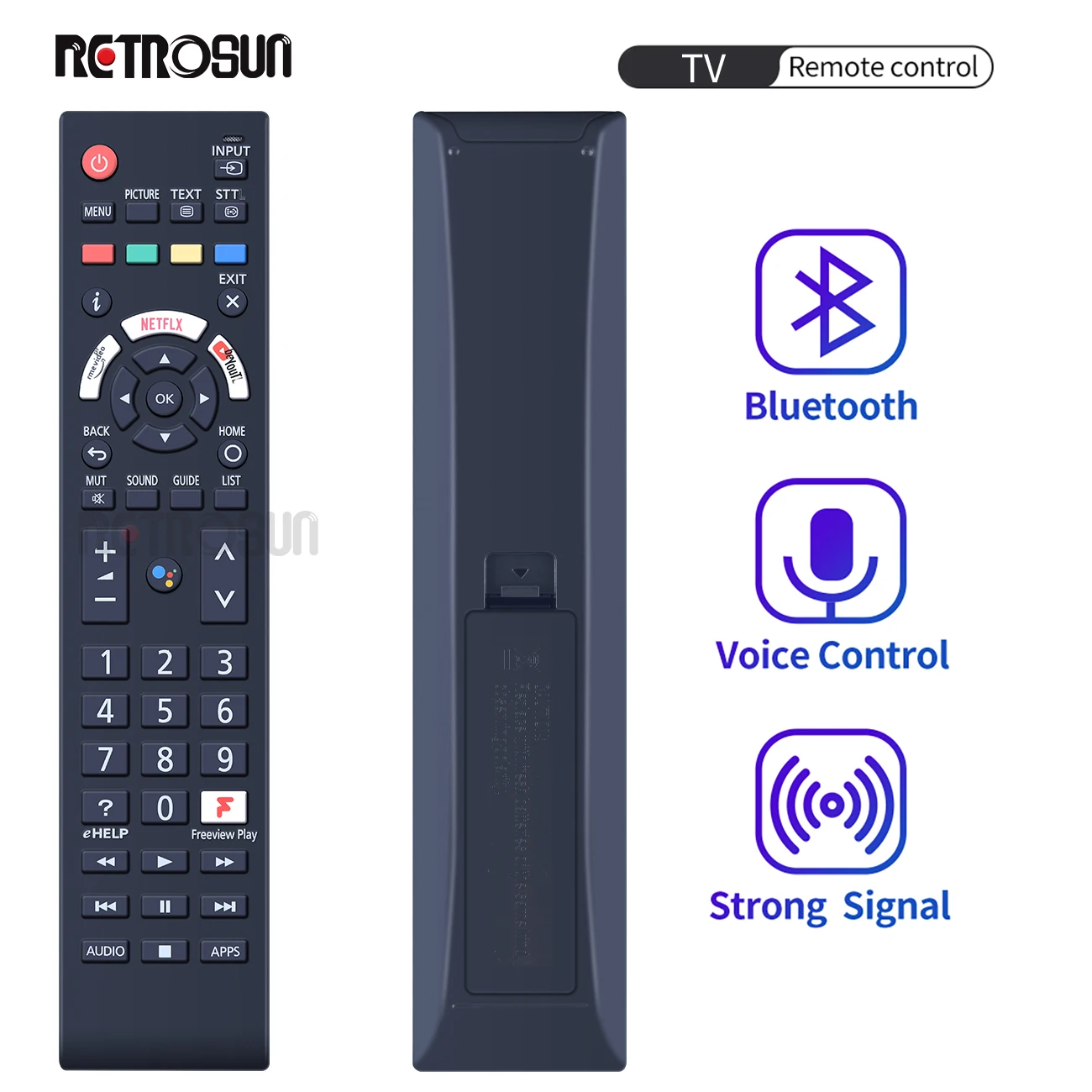 Telecomando Vocale Bluetooeh Per Panasonic Muslimyr3Pa23 Tx-40Jx800E Tx-40Jx810E Tx-40Jx820E Smart Led Hdr Android Tv