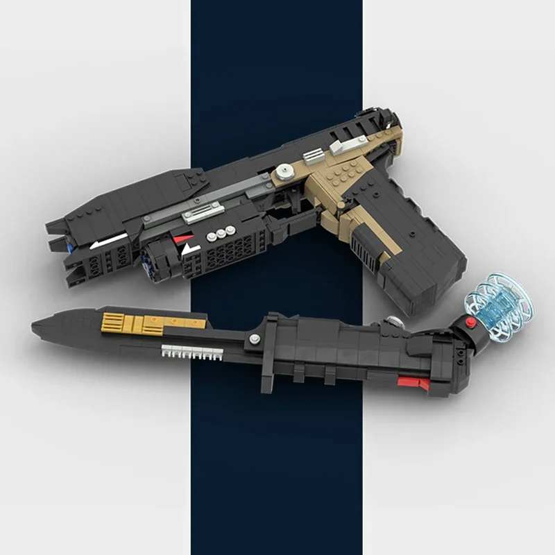Titanfall 2 Cosplay Toy Wisdom Pistol Data Knife Assemblato Puzzle Building Block Model Toys-Piccole Particelle Compatibili