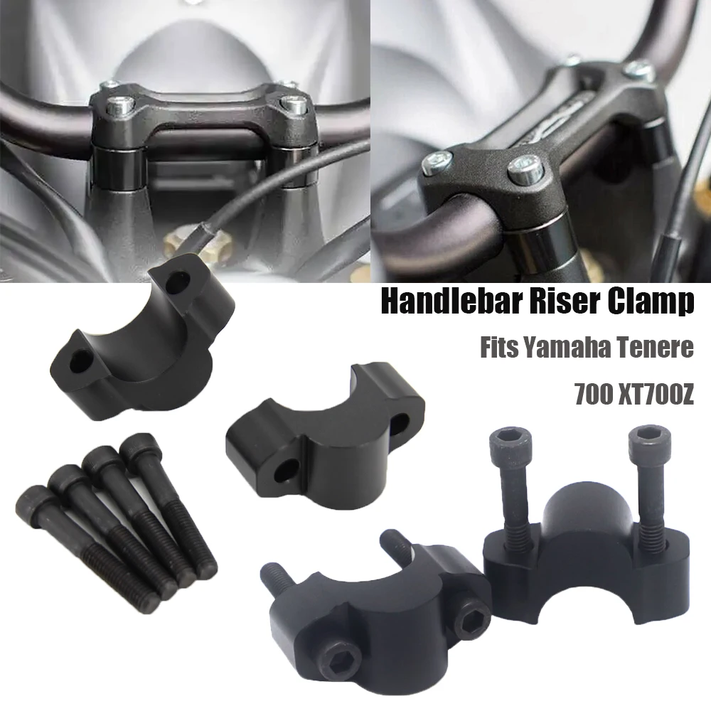 Motorcycle Accessories Handlebar Risers Mounting Mount Riser Cnc Billet Aluminum For Yamaha Tenere 700 Tenere 700 Tenere700