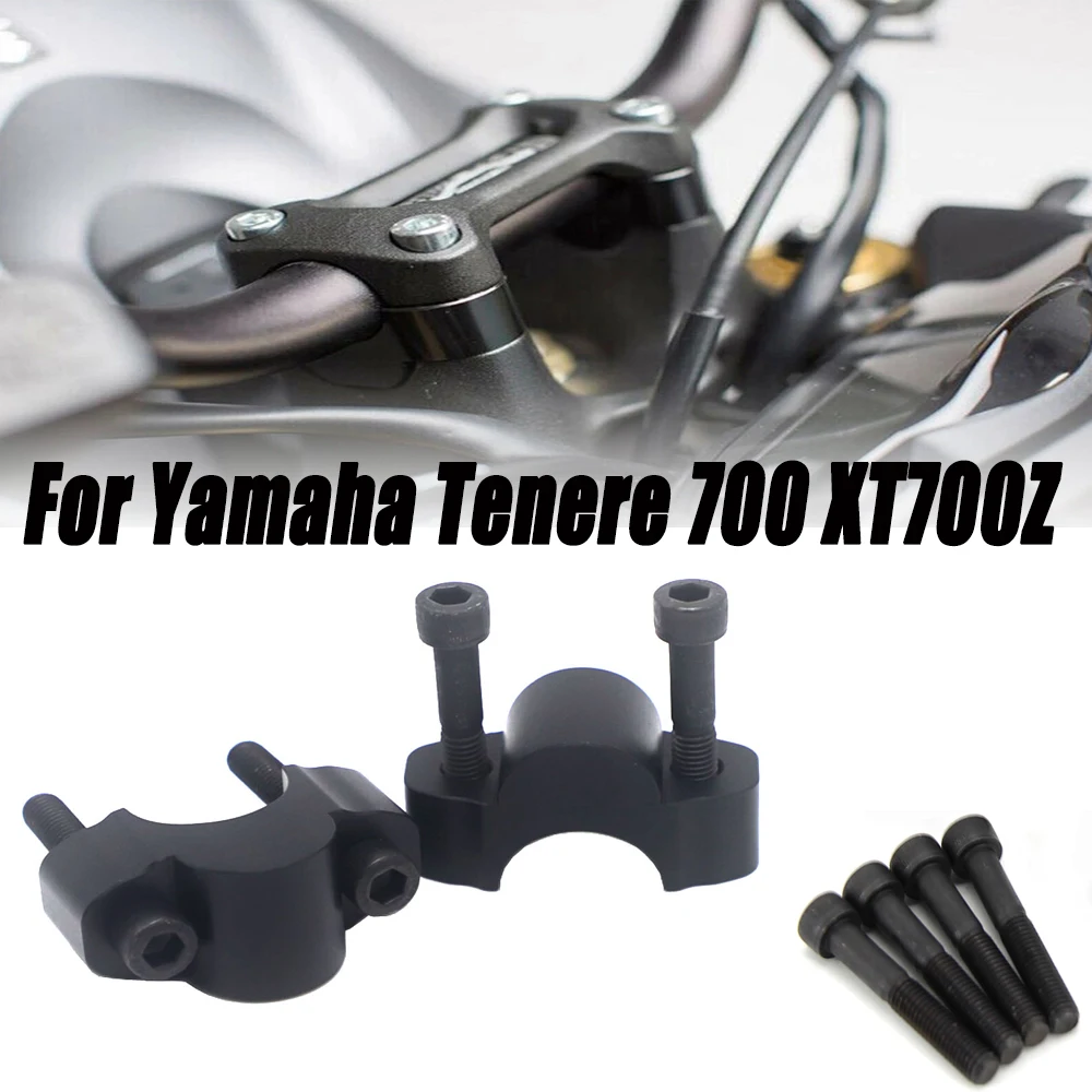 For Yamaha Tenere 700 Tenere700 Motorcycle Accessories Handlebar Risers Mounting Clamp Mount Riser Clamps Cnc Billet Aluminum