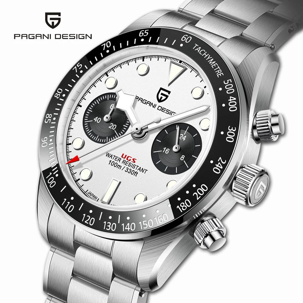 2023 New Pagani Design Panda Retro Dial Orologi Da Uomo Top Brand Luxury Sports Chronograph Men Orologi Da Polso Al Quarzo Specchio Zaffiro