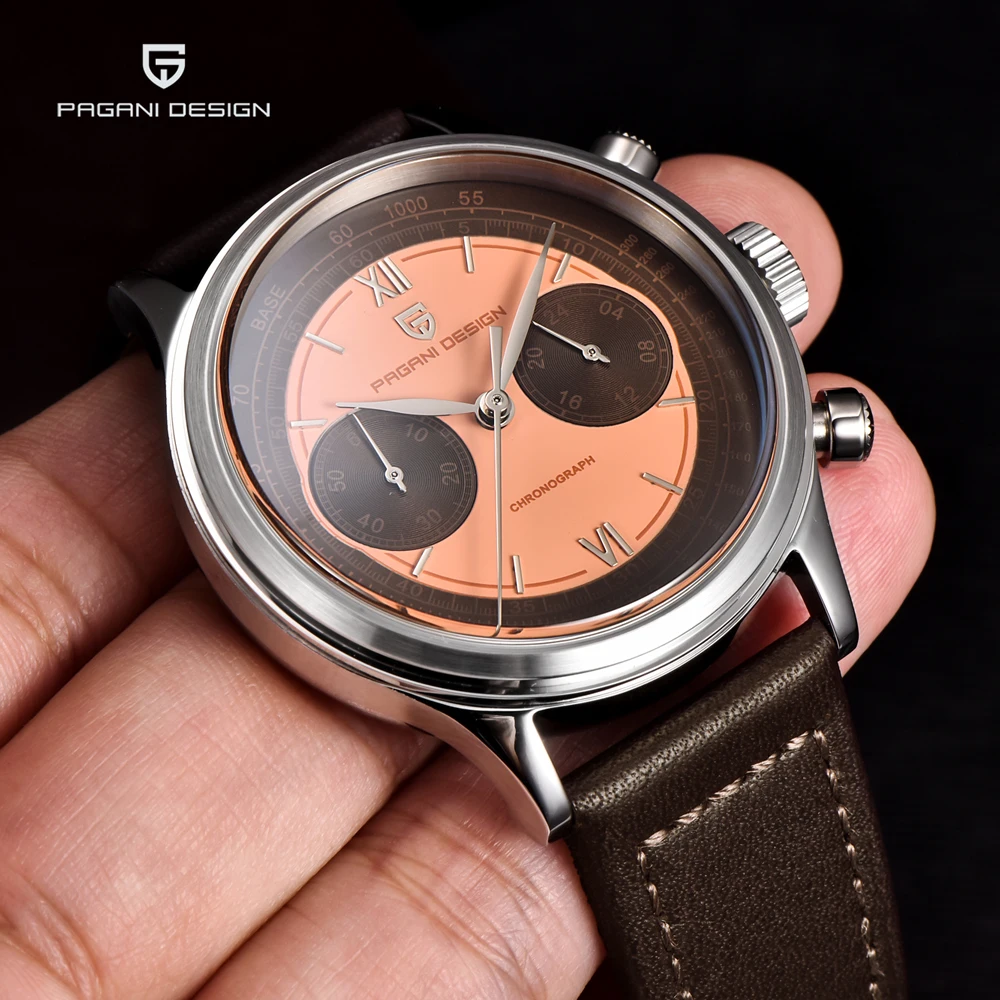 Pagani Design Mens Orologi 2023 Top Brand Luxury Quartz Watch For Men Compact Dial Retro Chronograph Ar Sapphire Mirror Relogio