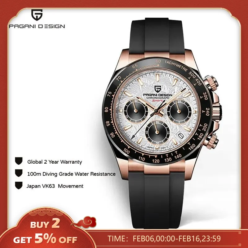 2023 New Pagani Design Men Sport Orologi Al Quarzo Orologi Da Uomo D'Affari Vk63 Top Brand Luxury Watch Men Chronograph Watch For Men