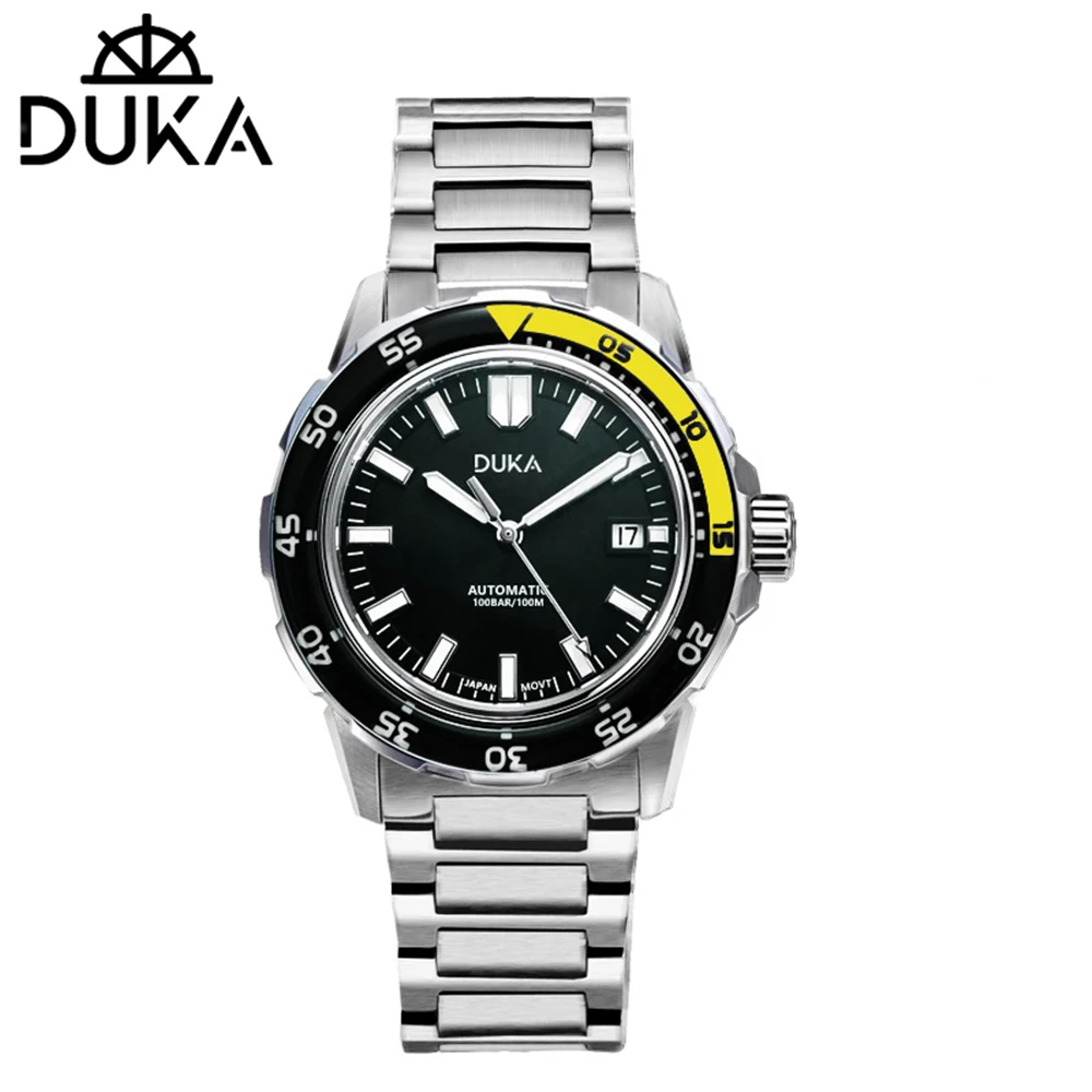 Duka Watch Brand Luxury Automatic Watch Orologio Meccanico Da Uomo Japan Nh35 Ceramic Bezel 100M Steel Diving Watch 2023 Nuovo