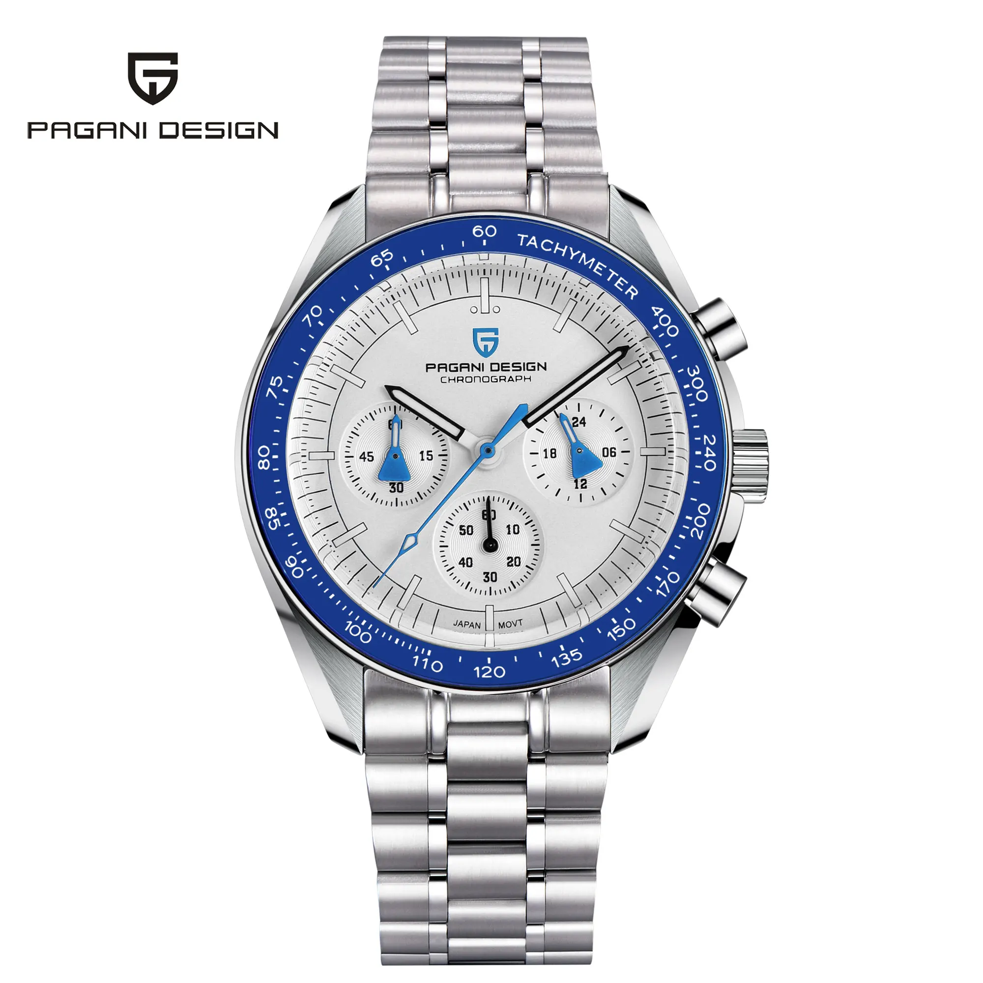 Pagani Design 2023 New Aerospace Moon Watch Men Luxury Sapphire Crystal Quartz Watch For Men Sport Speed Chronograph Vk63 Movt