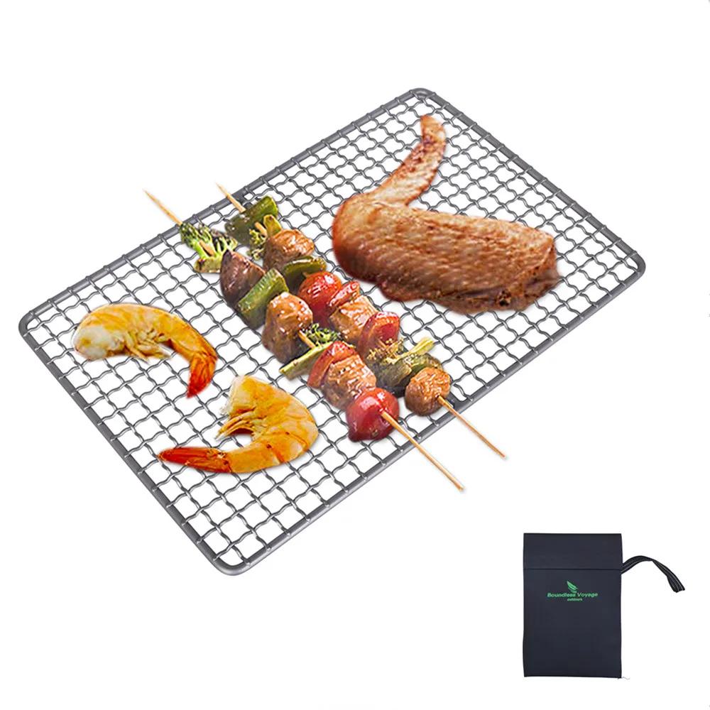 Boundless Voyage Titanium Mini Bbq Grill Carbone Barbecue Grill Cibo Forno A Carbone Grill A Gas Campeggio Beach Picnic Cook Tools